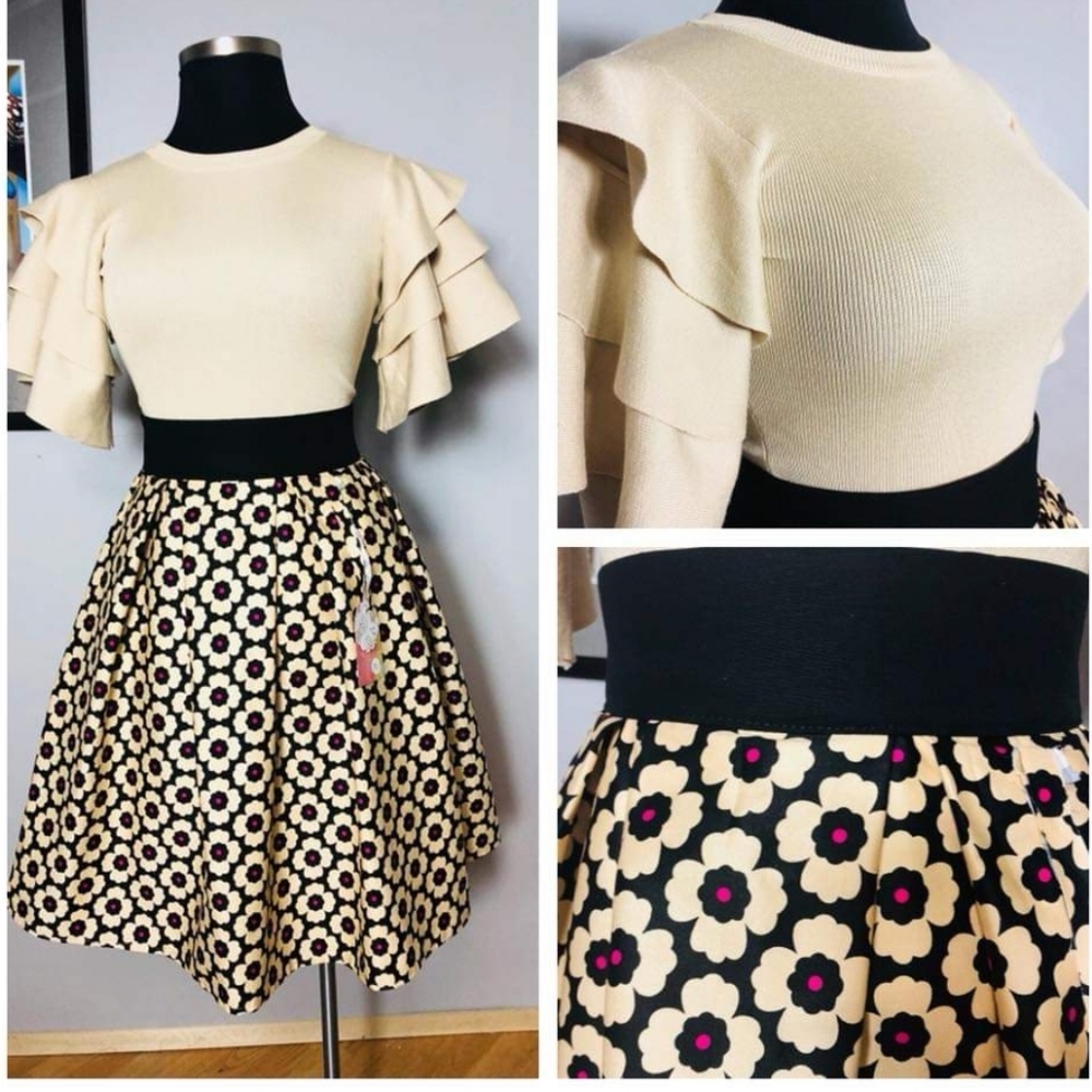 Custom handmade Ankara skirt by Urban Glam sz 31"W×25"L